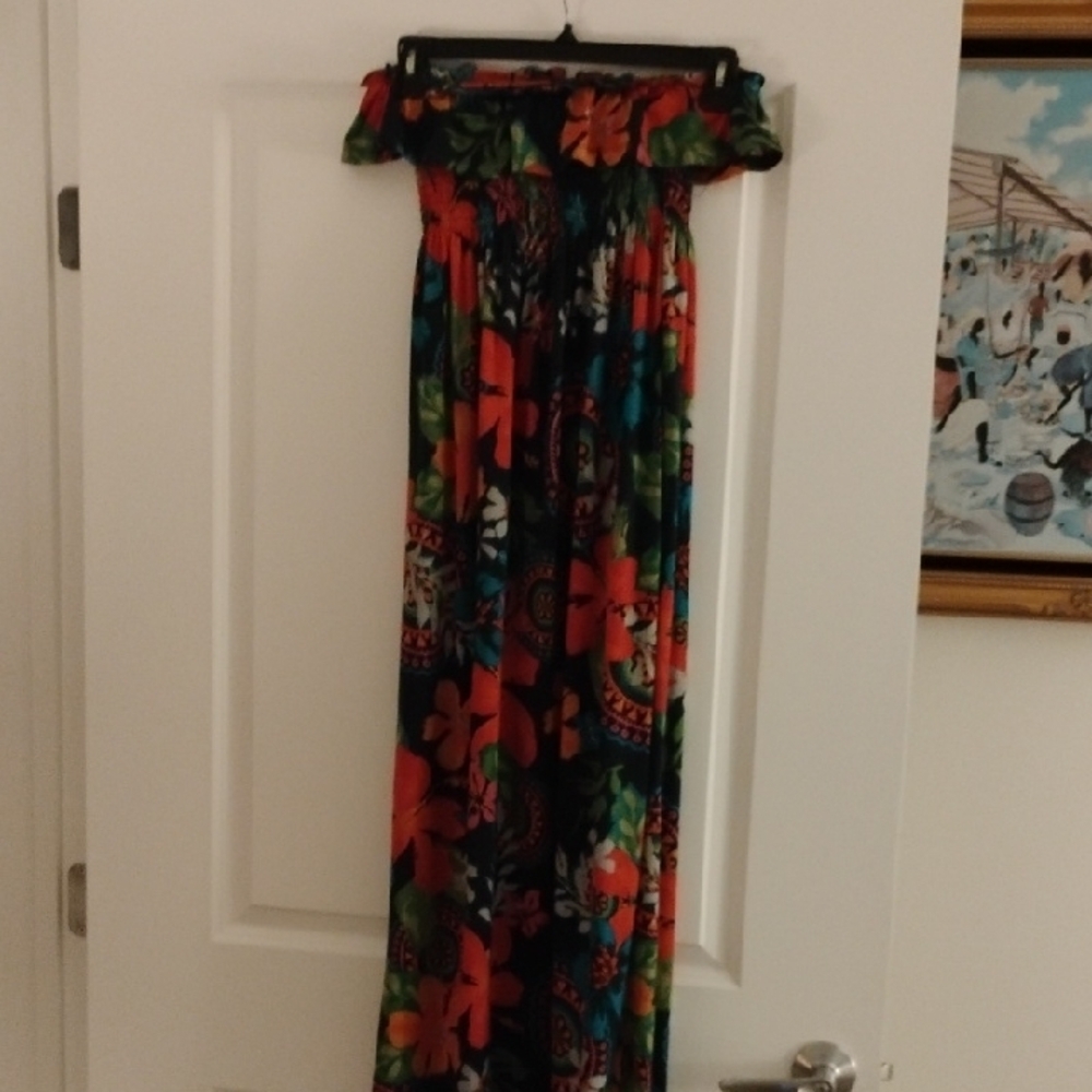 Floral Off-Shoulder Maxi Dress
